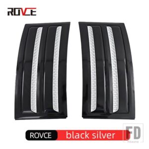 ランドローバー サイドドアフェンダーエアベントキットカバートリム SVO スタイルレンジローバーヴォーグ 2013-2020 カーアクセサリー - black silver
