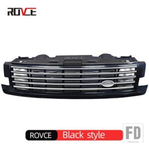 ランドローバー ROVCEUPPER メッシュグリルフロントバンパーグリルレンジローバーヴォーグ L460 2023-2025 SV バージョンラジエーターグリルア - SV black silver