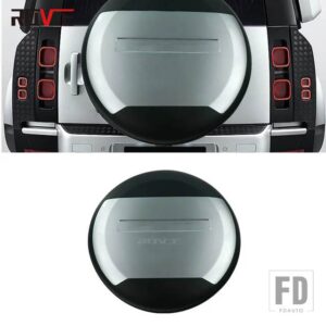 ランドローバー タイヤカバースペアタイヤボードディフェンダー 90 110 130 2020-2023 L663 トランクテールゲートカーアクセサリー - gloss black sliver