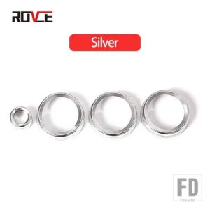 ランドローバー 4個 アルミ空調ノブボリュームコントロールノブカバートリムスポーツ 2014-2017 アクセサリー - Silver