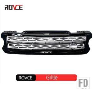 ランドローバー フロントバンパーグリルレンジローバースポーツ L494 2014-2017 スタイルメッシュカバーグリルアクセサリー - silver black