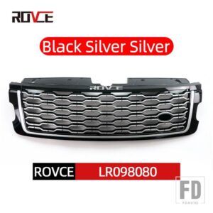 ランドローバー フロントバンパーグリルラジエーターグリルレンジローバーヴォーグ 2018-2022 メッシュグリルアクセサリー - silver black frame