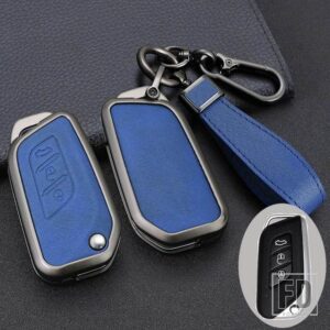 合金キーケースカバーフォブ BAIC SENOVA X25 X35 X55 X65 D50 昌河 Q25 Q35 A6 自動車アクセサリーホルダー - Blue