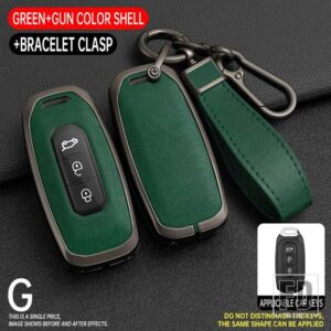 フォード キーカバーリモコン FOB シェルプロテクターケースキーホルダー自動領ダート 2019-24 - Grey Green