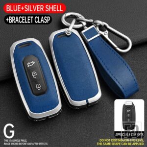 フォード キーカバーリモコン FOB シェルプロテクターケースキーホルダー自動領ダート 2019-24 - Silver Blue