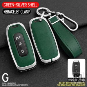 フォード キーカバーリモコン FOB シェルプロテクターケースキーホルダー自動領ダート 2019-24 - Silver Green