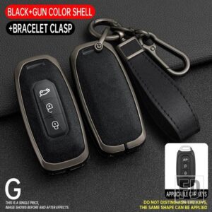 フォード キーカバーリモコン FOB シェルプロテクターケースキーホルダー自動領ダート 2019-24 - Grey Black