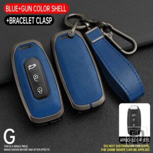 フォード キーカバーリモコン FOB シェルプロテクターケースキーホルダー自動領ダート 2019-24 - Grey Blue