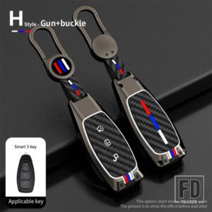 フォード 合金リモートキーケースカバーシェルフォーカス 3 4 モンデオ MK3 MK4 フィエスタ ECOSPORT クーガ ST C-MAX B-MAX プロテクター FOB - grey black set