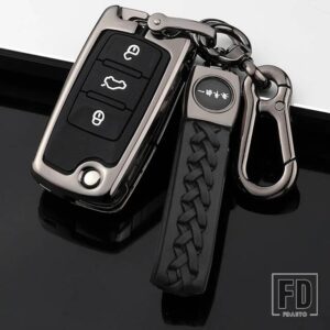 VW 合金 + シリカゲルキーカバーケース ゴルフボラジェッタポロパサート B5 B6 シュコダオクタビア A5 ファビアシートイビサ - grey