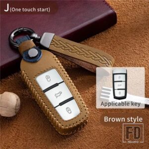 VW キーカバーケース CC パサート B6 B7 パサート 3C CC MAOGOTAN R36B5B7L 自動キーカバーアクセサリー - Brown