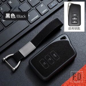 レクサス TPU + レザーキーケースカバー NX ES GS RX は RC LX 200 250 350 450H 300H ES200 自動リモートキーホルダーシェル FOB - black C