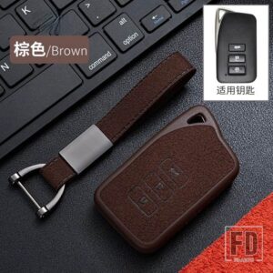 レクサス TPU + レザーキーケースカバー NX ES GS RX は RC LX 200 250 350 450H 300H ES200 自動リモートキーホルダーシェル FOB - Brown C