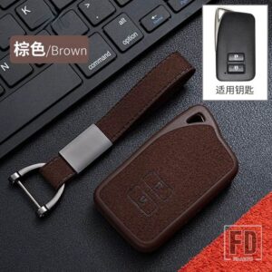 レクサス TPU + レザーキーケースカバー NX ES GS RX は RC LX 200 250 350 450H 300H ES200 自動リモートキーホルダーシェル FOB - Brown A