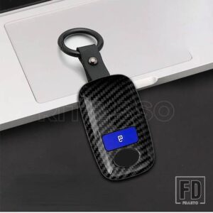トヨタ ダイハツ カーボン ABS キーカバーケースシェル RAIZE ロッキー 2ボタンキーカバーケースカーアクセサリー - carbon blue