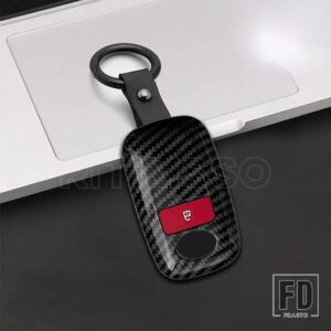 トヨタ ダイハツ カーボン ABS キーカバーケースシェル RAIZE ロッキー 2ボタンキーカバーケースカーアクセサリー - Carbon Red