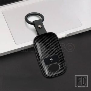 トヨタ ダイハツ カーボン ABS キーカバーケースシェル RAIZE ロッキー 2ボタンキーカバーケースカーアクセサリー - Carbon black