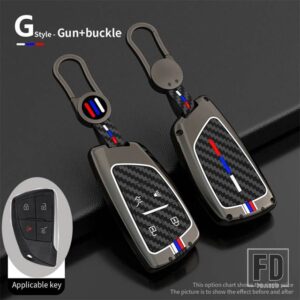 シボレー 3/4/5/6 ボタン合金 + シリカゲルキーカバーケースシルバラード 1500 サバーバンタホ GMC シエラユーコン 2023 2024 - 4 Buttons 1 PC