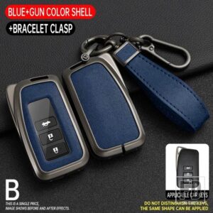 レクサス 金属リモートキーケースシェルカバー FOB NX は RX ES GX LX LS UX GS 200 260 300 350 NX200 NX300 RX350 ES300 キーレス - Grey Blue 1 PC