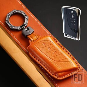 レクサス キーケースカバーシェルホルダーキーホルダー UX250 UX260 ES ES350 UX200 UX250H ES200 ES300H ES350 US200 US260H 2018 - 2020 - 3 Buttons Brown