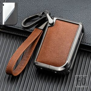 合金 + レザーキーケース FOB カバーキーバッグシェル LYNKCO LYNK CO 05 06 5 6 LYNK CO 05 06 01 1 自動車アクセサリー - Grey Brown