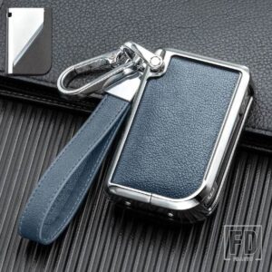 合金 + レザーキーケース FOB カバーキーバッグシェル LYNKCO LYNK CO 05 06 5 6 LYNK CO 05 06 01 1 自動車アクセサリー - Silver Blue