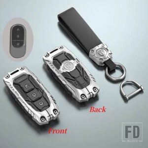 合金リモートキーケースカバーシェルバッグ LEAPMOTOR 2021-23 C11 2022 2023 C01 自動キーレスキーホルダーアクセサリー - Silver
