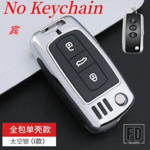 ベントレー コンチネンタル GT フライング スパー用 3ボタン FILP キーカバー - silver-shell