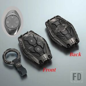 合金キーケース XIAOPENG XPENG P7 P7I P5 G3 G3I G9 G6 リモートカバー車シェルキーホルダーホルダー FOB アクセサリー - Black Type 1