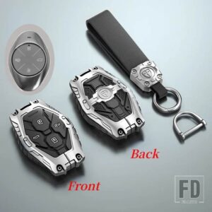 合金キーケース XIAOPENG XPENG P7 P7I P5 G3 G3I G9 G6 リモートカバー車シェルキーホルダーホルダー FOB アクセサリー - Silver
