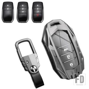 トヨタ キーフォブカバーケース タコマフォーチュナーカローラヴェンザグランドハイランダー RAV4 XSE プライムランドクルーザーハイラックス - grey