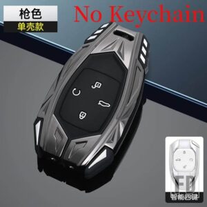 合金リモートキーケースカバーシェル TRUMPCHI GAC 2021 EMPOW J11 J12 J13 J14 J15 GS8 2023 プロテクターカーアクセサリー - Grey Shell