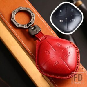 JETOUR X-1 プラス 2022 革キー FOB ケースカバーキーチェーンカーアクセサリー - Red A