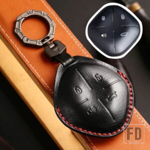 JETOUR X-1 プラス 2022 革キー FOB ケースカバーキーチェーンカーアクセサリー - Black A