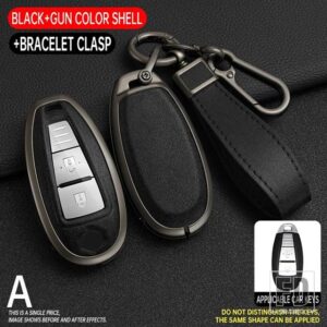 スズキ 金属 + TPU キーカバーケースバッグ バレーノエルティガ CIAZ イグニスキザシスイフト SX4 S-クロス VITARS プロテクターキーホルダー - Grey Black