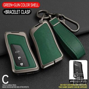 レクサス 合金リモートキーケースカバー NX ES UX US RC LX GX は RX 200 250H 350H LS 450H 260H 300H UX200 キーフォブ - Grey Green