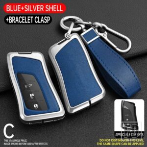 レクサス 合金リモートキーケースカバー NX ES UX US RC LX GX は RX 200 250H 350H LS 450H 260H 300H UX200 キーフォブ - Silver Blue