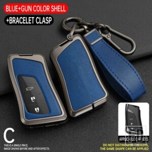 レクサス 合金リモートキーケースカバー NX ES UX US RC LX GX は RX 200 250H 350H LS 450H 260H 300H UX200 キーフォブ - Grey Blue