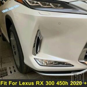 レクサス オートスタイリングクロームフロントフォグランプランプフォグライトアイブロウフレームカバートリムフィットRX 300 450H 2020 2021