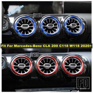 メルセデスベンツ CLA 200 C118 W118 2020 - 2024 用 ダッシュボードコンソール フロント AC エアコン吹き出し口 カバートリムアクセサリー