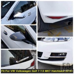 VW ゴルフ 7 7.5 MK7 ハッチバック 2014-2019 用 リアフォグランプ / バックミラー / ウィンドウワイパーアクセサリーカバートリム