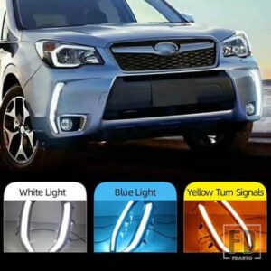 スバル フォレスター 2013-18 LED DRL デイタイムランニングライト デイライトウィンカーランプ ナイトブルー付き 2個