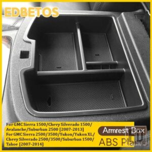 GMC SIERRA 1500/2500/3500/YUKON/YUKON XLCHEVY SILVERADO /AVALANCHE/SUBURBANアクセサリー用自動車用 アームレスト収納ボックストレイ