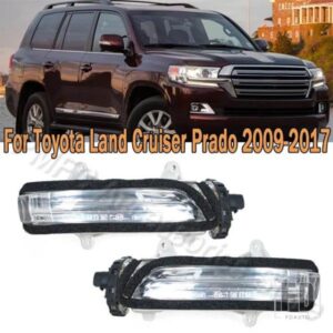トヨタ サイドバックミラー LED ウィンカーライト リピーターランプ ランドクルーザー プラド 2009 2010-2017 81730-60120 81740-60090