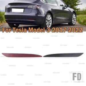テスラ リアバンパーリフレクターブレーキライトリアフォグランプハザード灯モデル 3 2017 2018 2019-2022 1077406-00-F 1077407-00-F