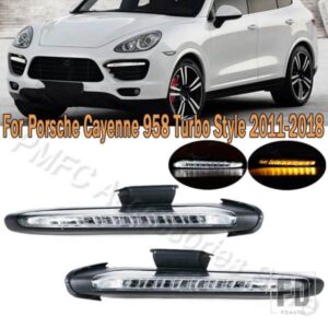 ポルシェ LED DRL デイタイムランニングライト フォグランプ ウィンカーライト カイエン 958 ターボスタイル 2011-2018 95863118110 958631182