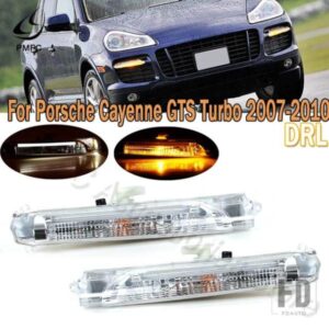 ポルシェ フロントバンパー LED デイタイムランニングライト フォグランプ カイエン GTS ターボ 2007 2008-2010 7L5941181E 7L5941182E