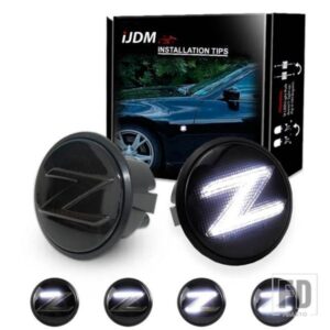 日産 370Z クーペ ニスモ Z34 2009-2020 用 2個 ウィンカー ダイナミックライト LED 点滅サイドマーカーランプ ホワイト パーキングライト