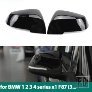 BMW シリーズ1 2 3 4 X M 220I 328I F20 F21 F22 F23 F30 F32 F33 F36 X1用ブラックサイドウィングミラーカバーキャップカーボンパターン2個