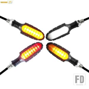 4個 16 LED オートバイ ウィンカーライト防水 DRL フラッシャーバイクインジケータウインカーモトテールブレーキハザードランプ DC 12V